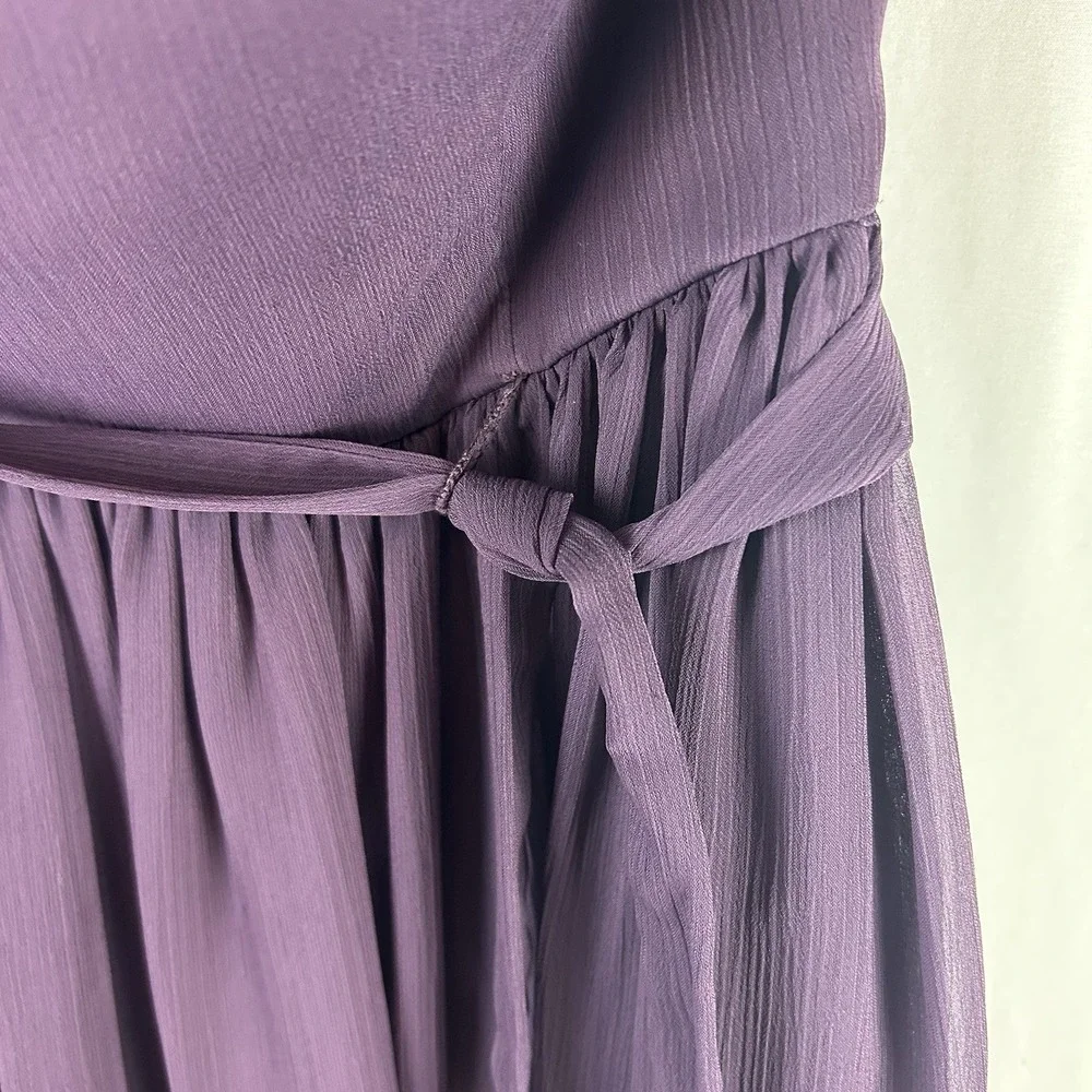 Davids Bridal Dress Womens 2 Purple Lapis Strapless A Line Knee‎ Length